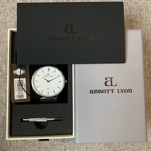 NWT Abbott Lyon silver chain Kensington 40 watch - Picture 5 of 5